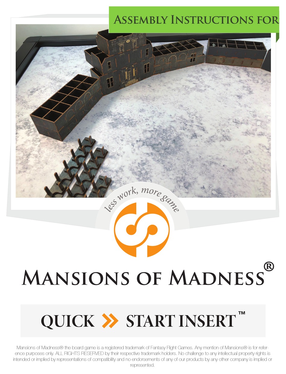 product madness games on Daedalus Quick Start Insert For Mansions Of Madness Assembly Instructions Manual Pdf Download Manualslib