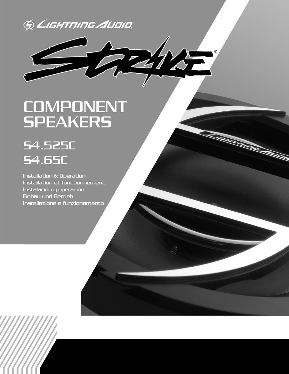 LIGHTNING AUDIO S4.525C SPEAKER INSTALLATION & OPERATION MANUAL ...
