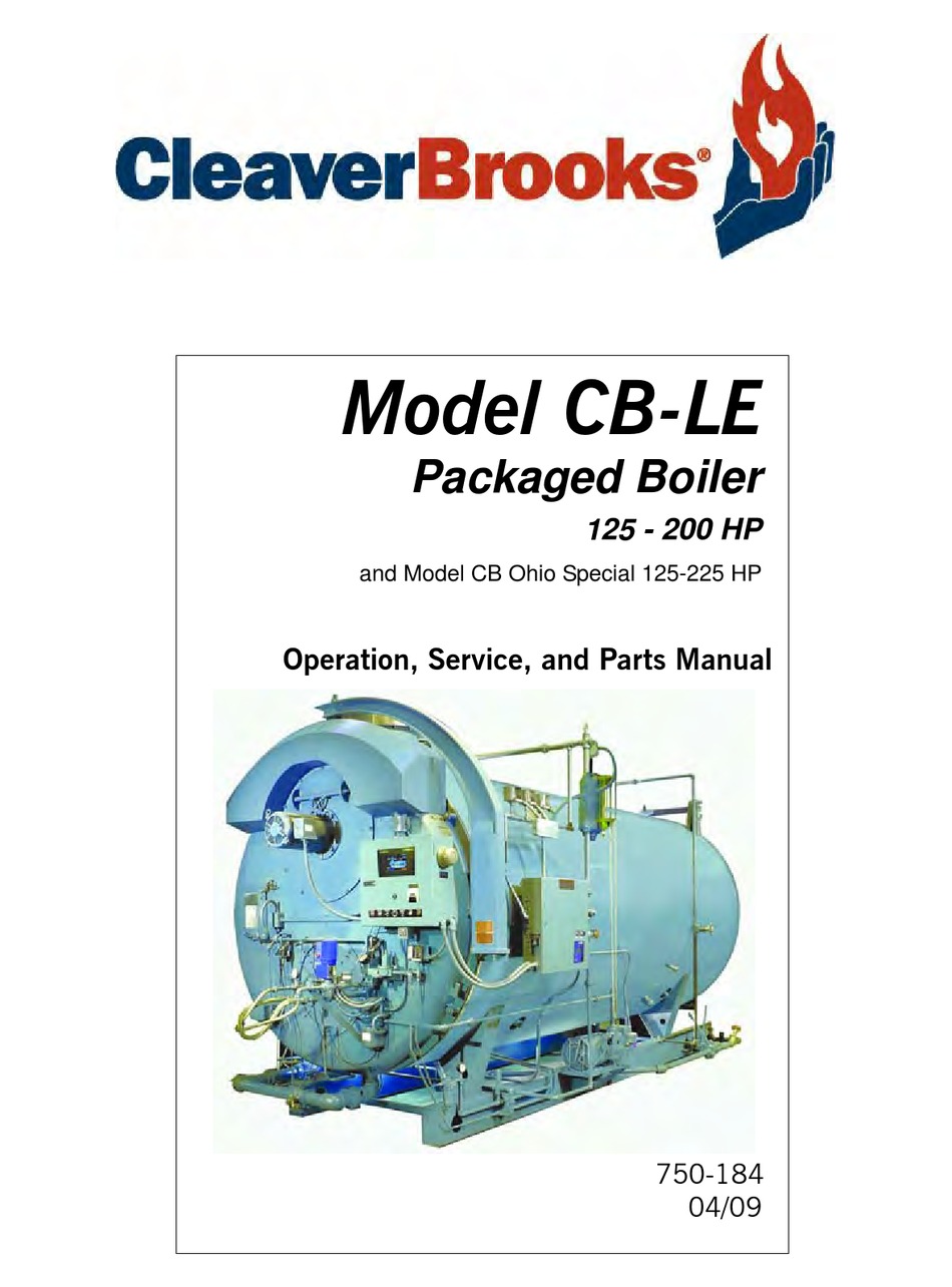 Cleaverbrooks Cb Le Series Operation Service And Parts Manual Pdf Download Manualslib