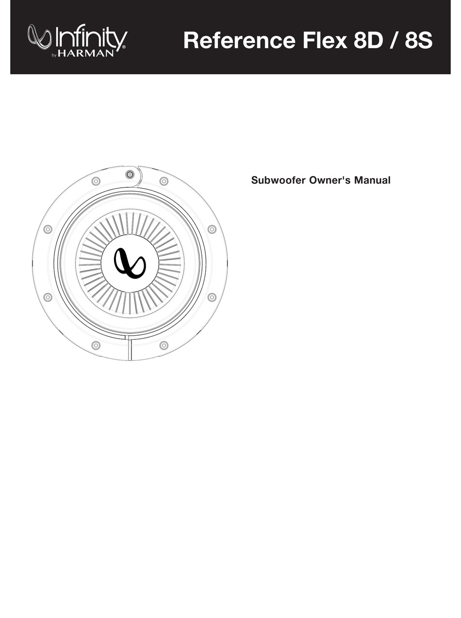 HARMAN INFINITY REFERENCE FLEX 8D SUBWOOFER OWNER'S MANUAL | ManualsLib