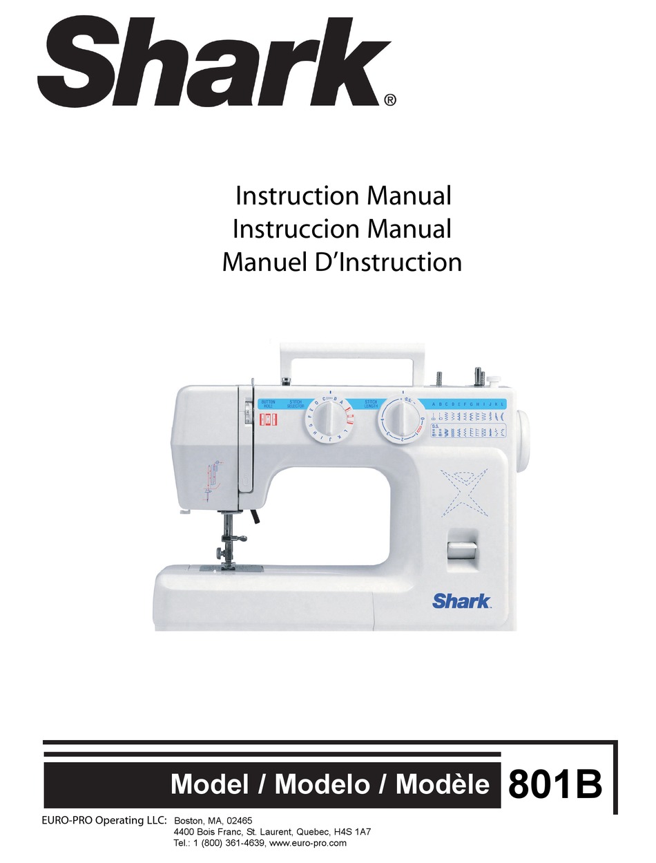 Shark 801b Instruction Manual Pdf Download Manualslib