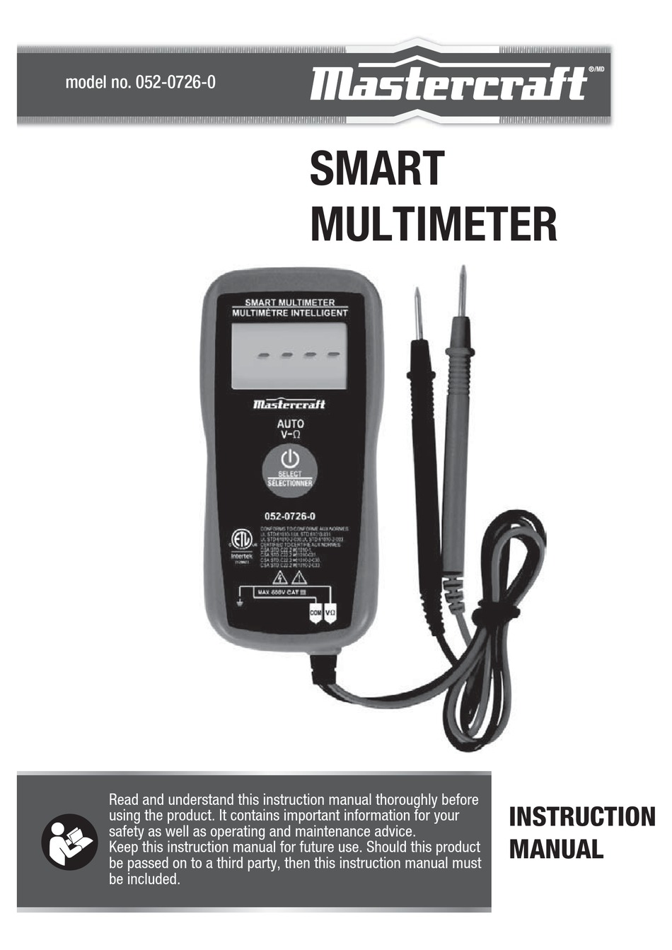 MASTERCRAFT 05207260 INSTRUCTION MANUAL Pdf Download ManualsLib