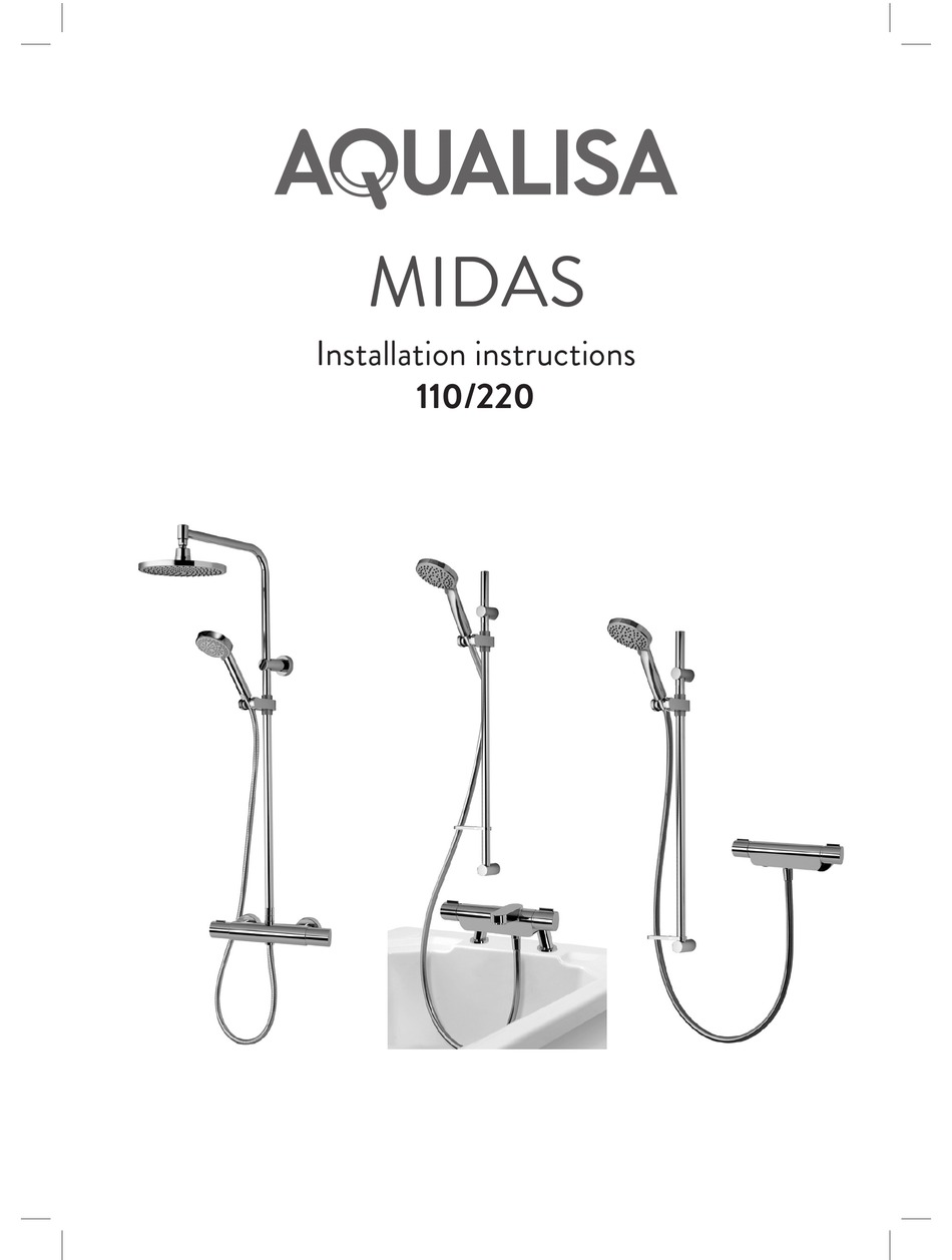 AQUALISA MIDAS 110 INSTALLATION INSTRUCTIONS MANUAL Pdf Download