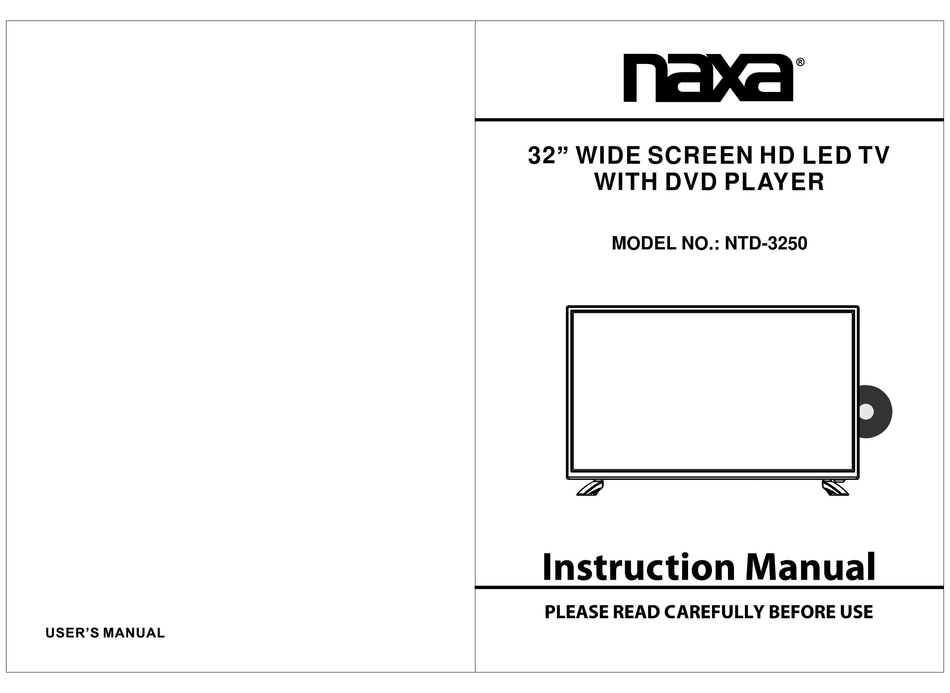 NAXA NTD3250 TV DVD COMBO INSTRUCTION MANUAL ManualsLib