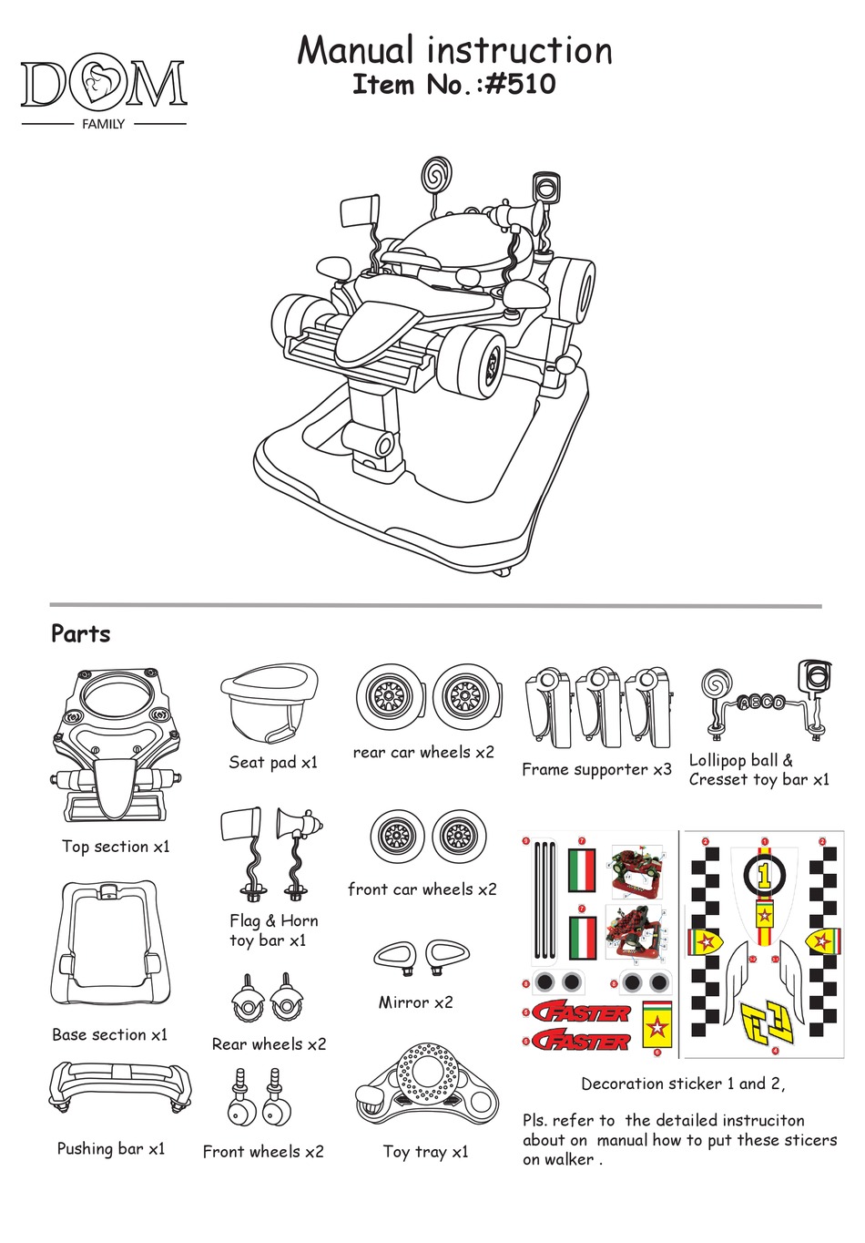DOM 510 MANUAL INSTRUCTION Pdf Download ManualsLib