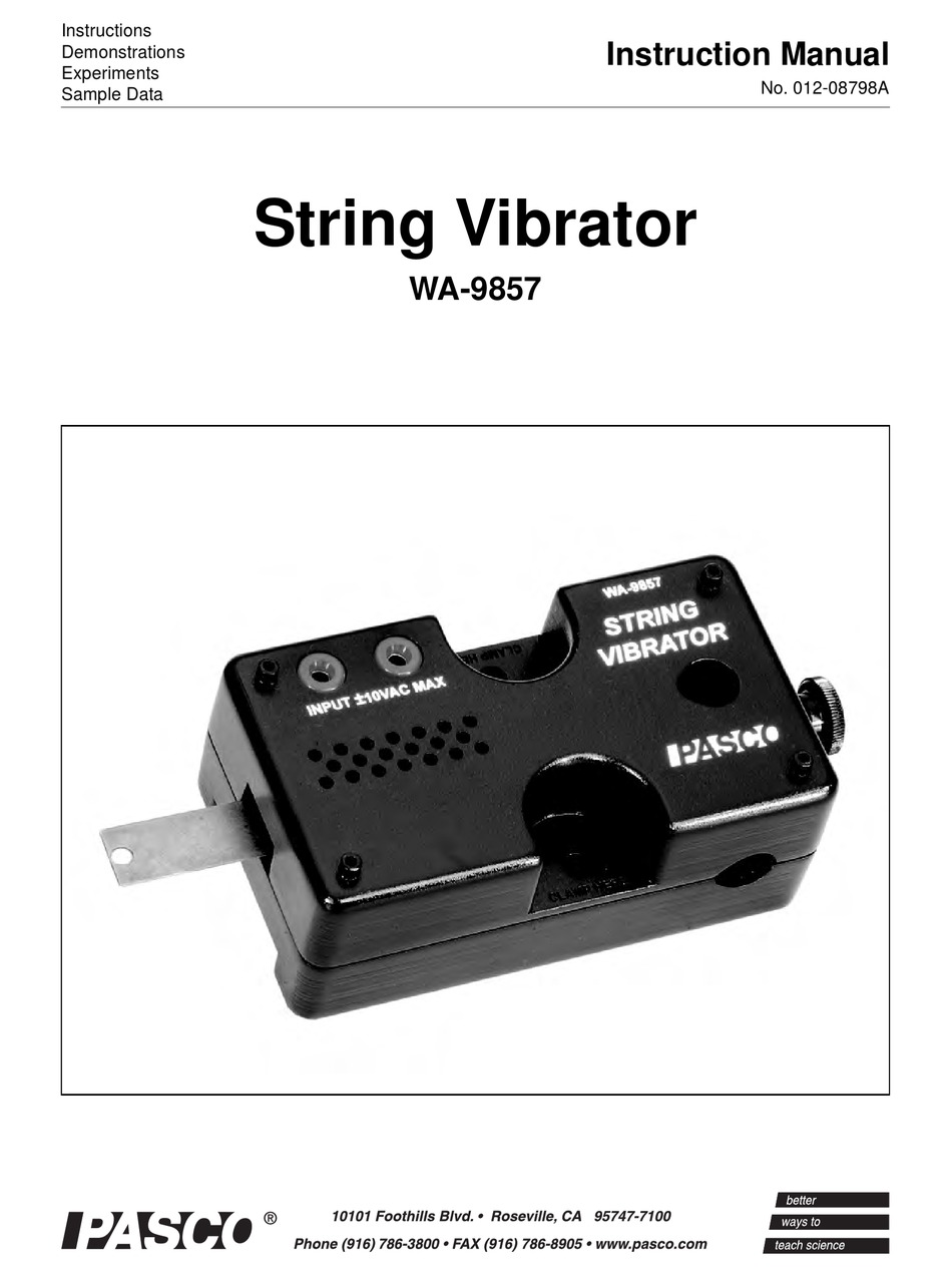 PASCO WA9857 POWER TOOL INSTRUCTION MANUAL ManualsLib