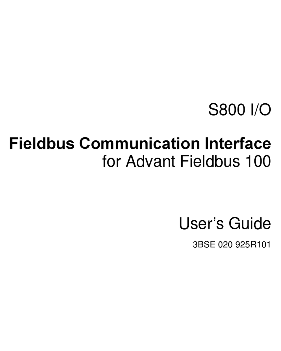 ABB S800 I/O USER MANUAL Pdf Download ManualsLib