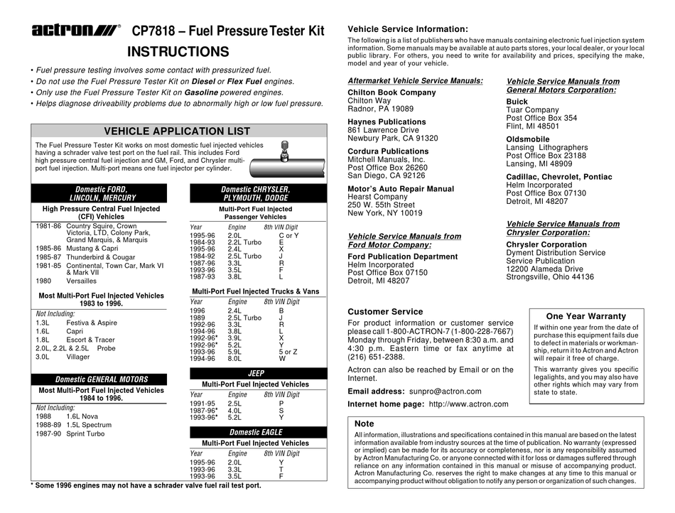 actron-cp7818-instructions-pdf-download-manualslib