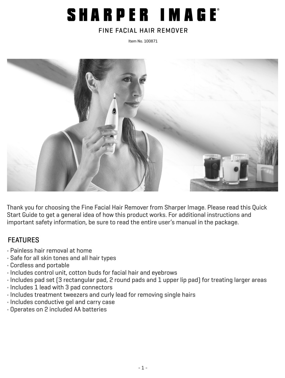 SHARPER IMAGE 100871 ELECTRIC SHAVER MANUAL ManualsLib