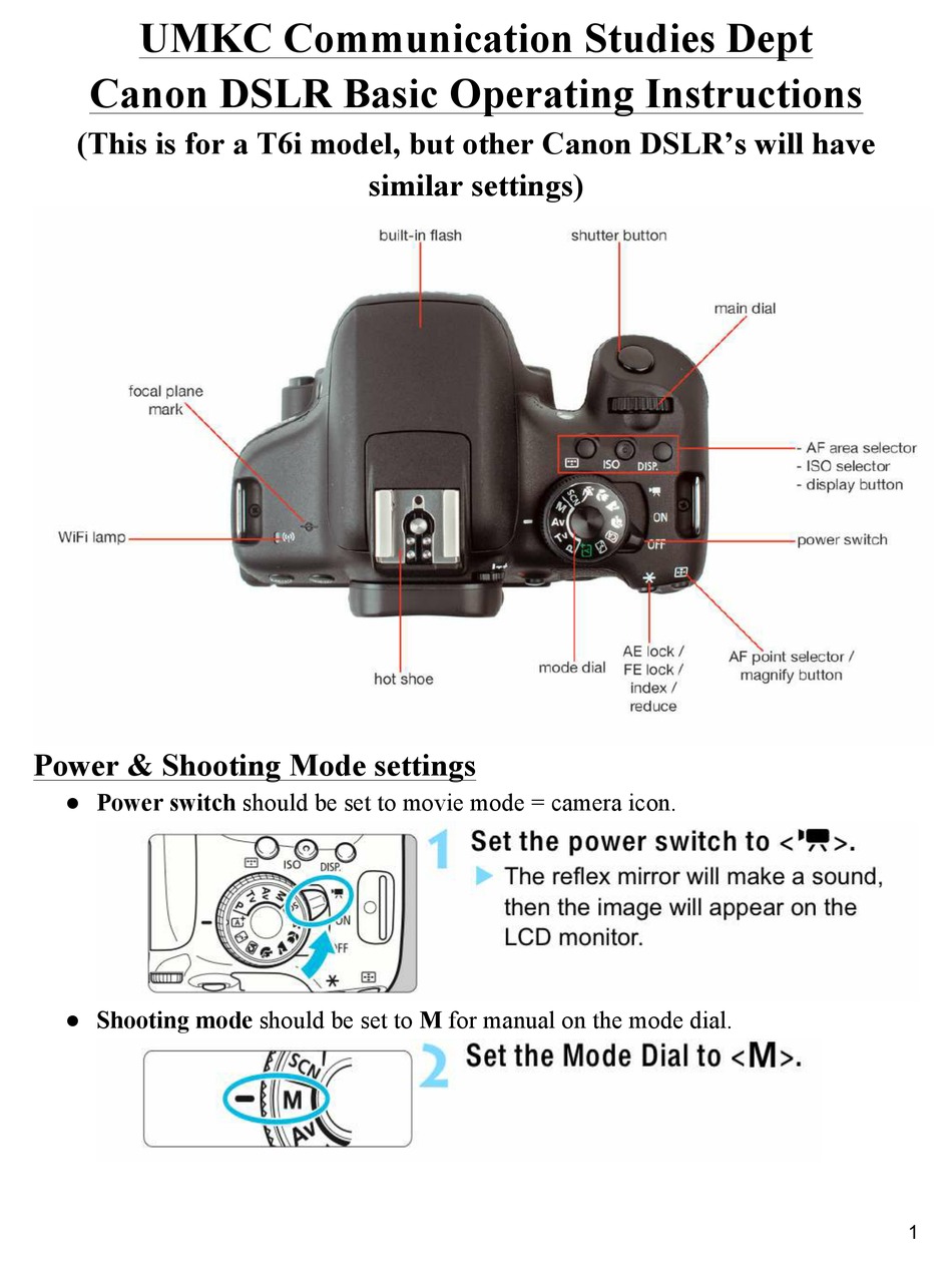 CANON T6I DIGITAL CAMERA BASIC OPERATING INSTRUCTIONS MANUAL ManualsLib