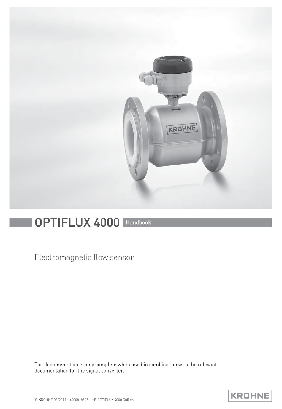 Krohne Optiflux 4000 Handbook Pdf Download Manualslib