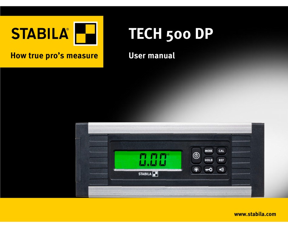 STABILA TECH 500 DP USER MANUAL Pdf Download | ManualsLib