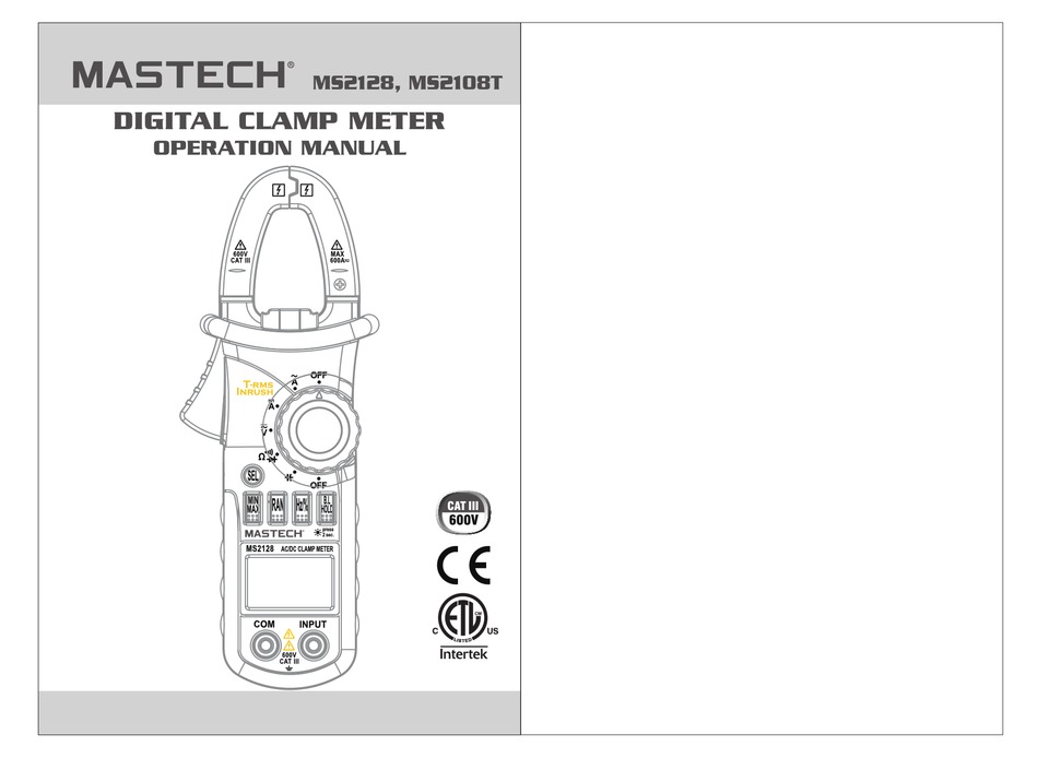 Mastech Ms2128 Operation Manual Pdf Download Manualslib