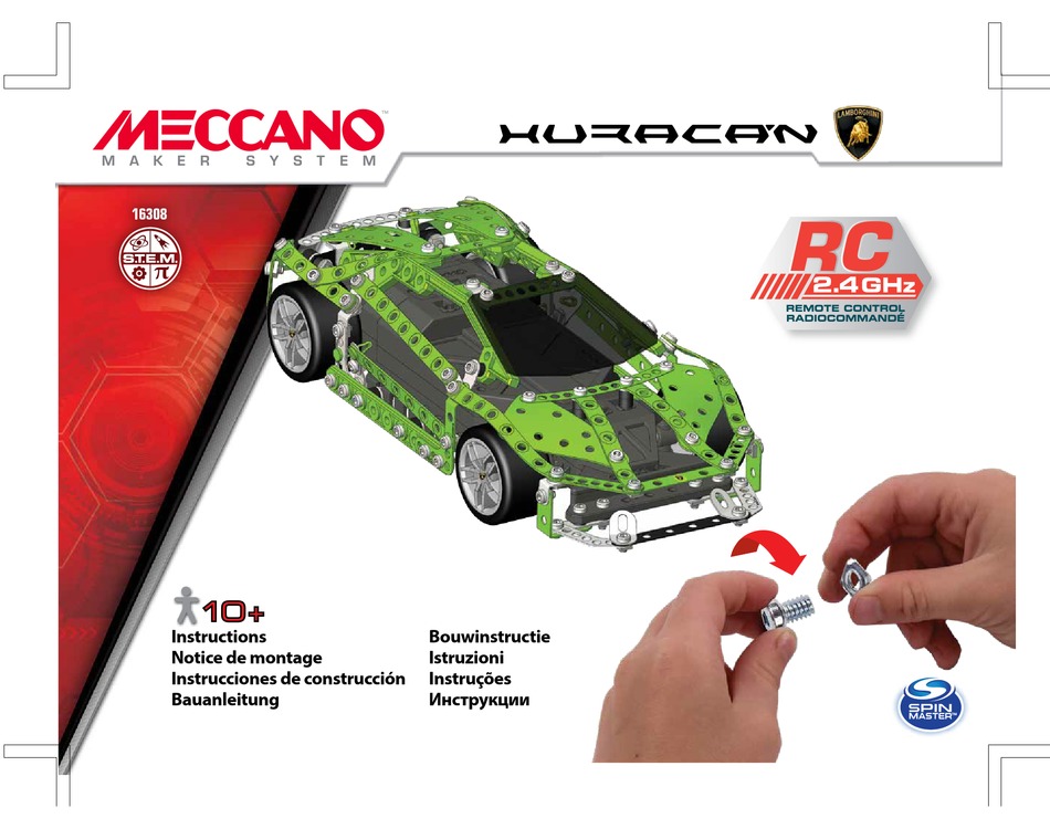 MECCANO LAMBORGHINI HURACAN  GHZ RC MOTORIZED TOY CAR INSTRUCTIONS  MANUAL | ManualsLib