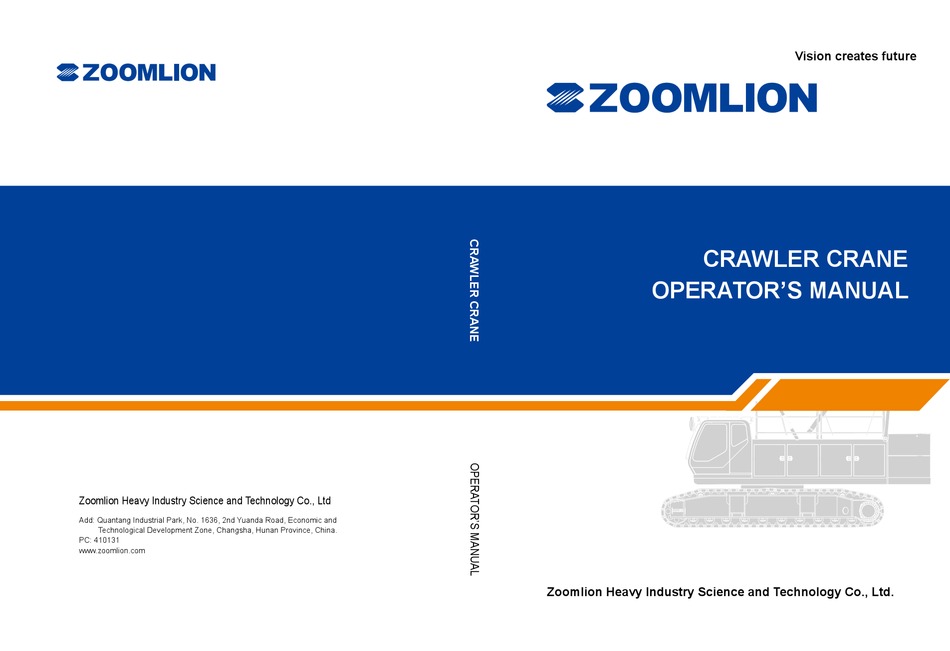 ZOOMLION ZCC1100H OPERATOR'S MANUAL Pdf Download | ManualsLib