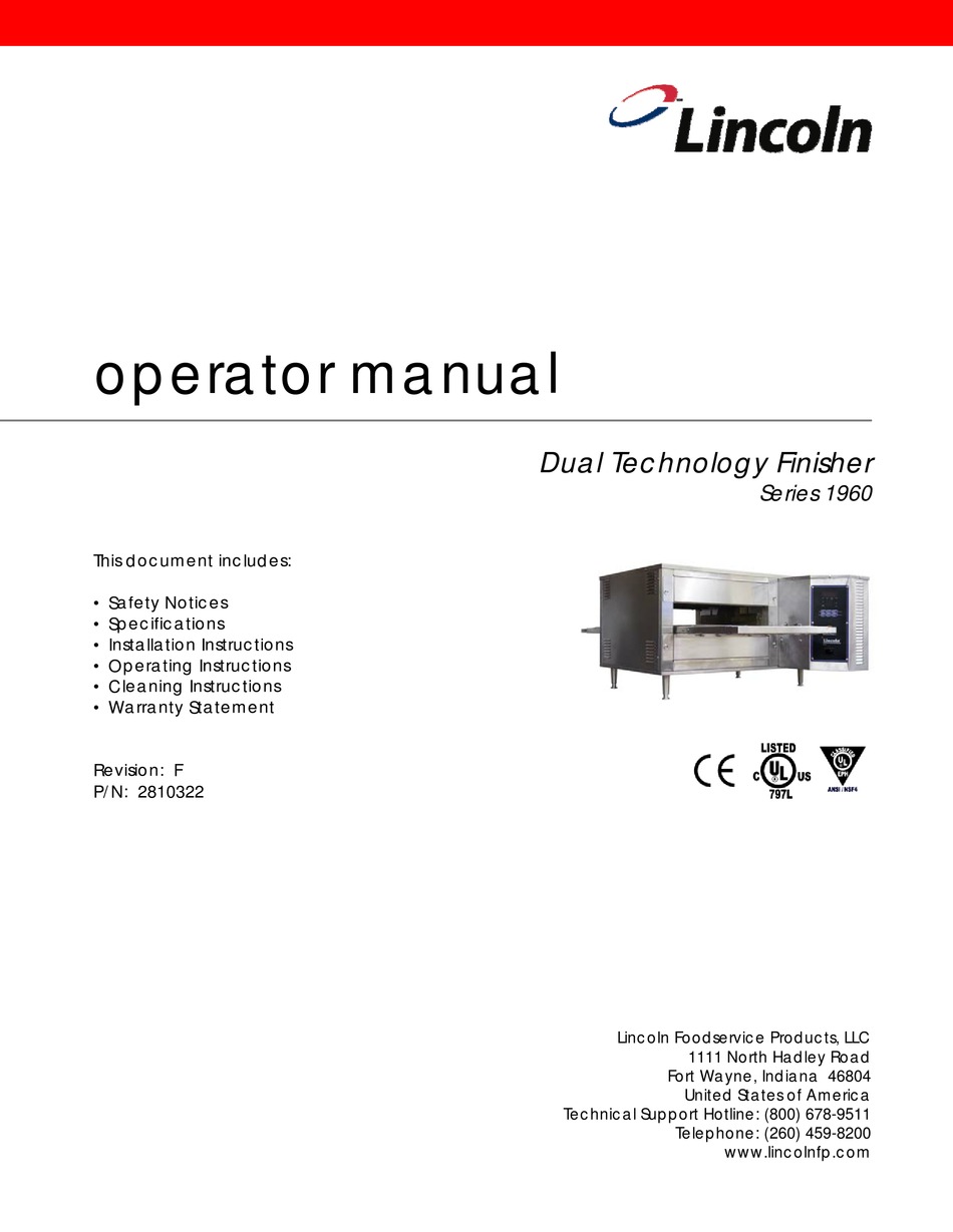 LINCOLN 1961 OPERATOR'S MANUAL Pdf Download | ManualsLib