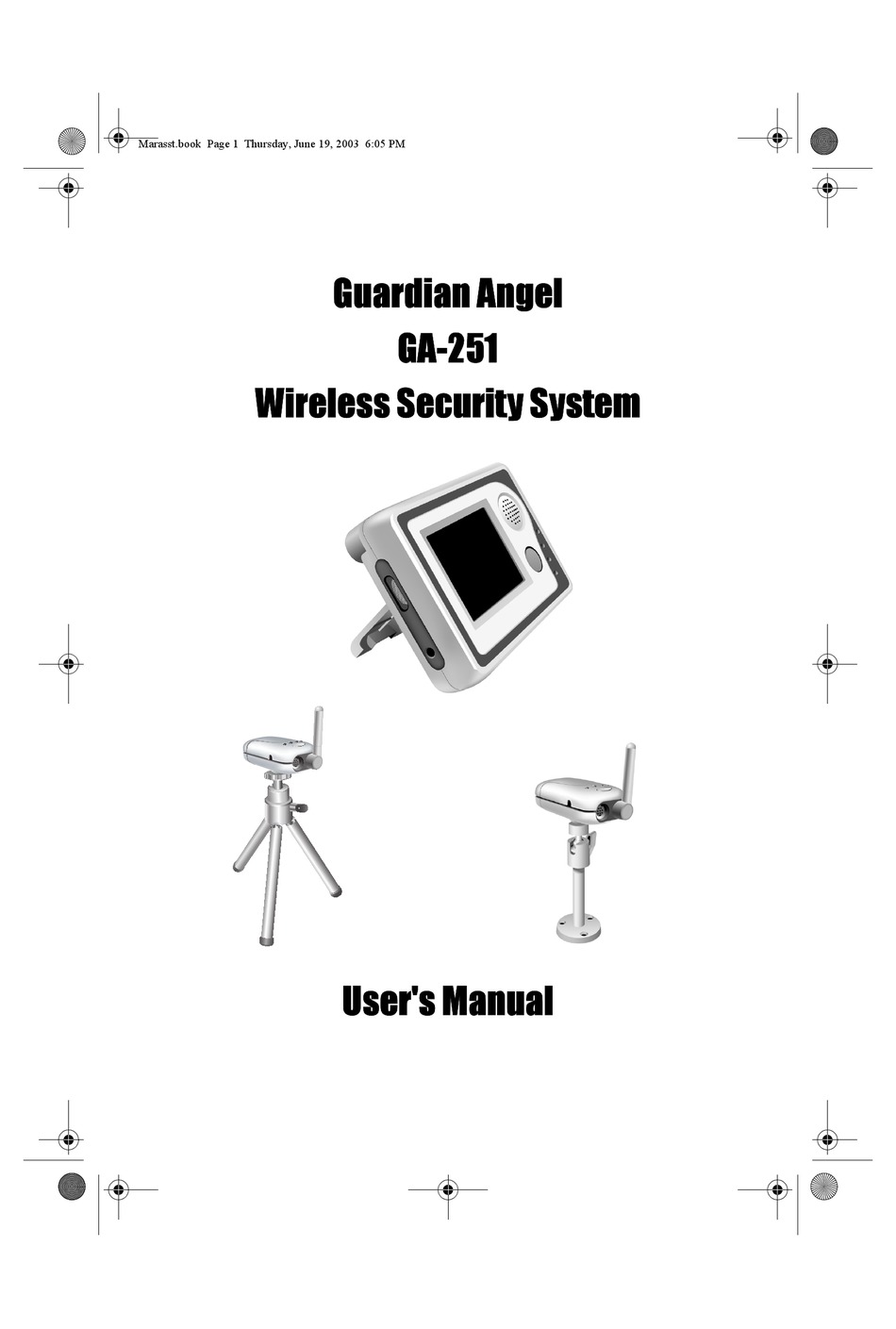 GUARDIAN ANGEL GA251 SECURITY SYSTEM USER MANUAL ManualsLib
