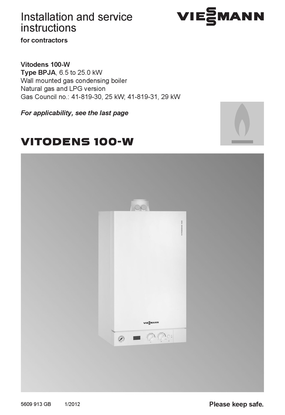 Viessmann Vitodens 100 W Boiler