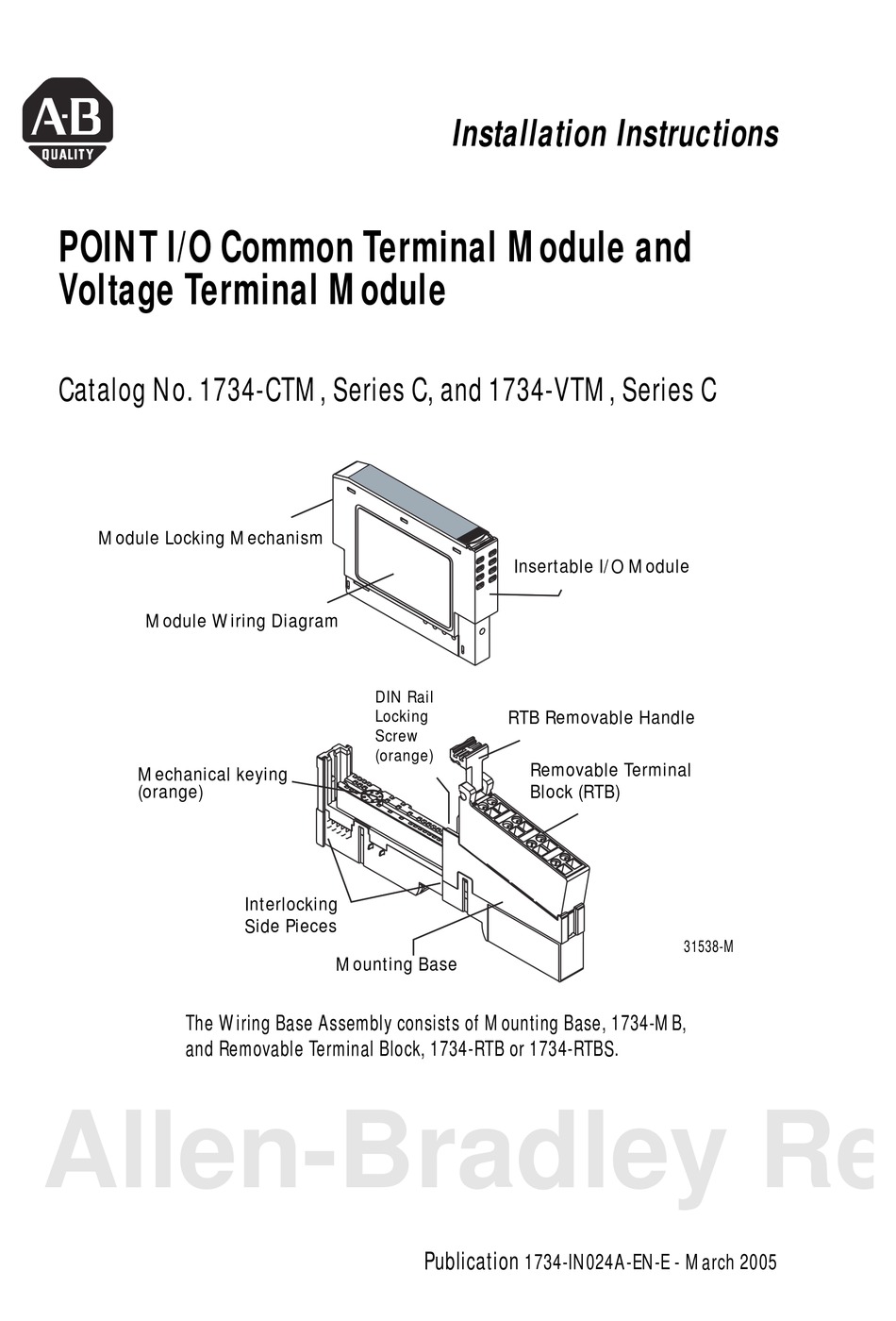 ALLEN-BRADLEY C SERIES INSTALLATION INSTRUCTIONS MANUAL Pdf Download ...