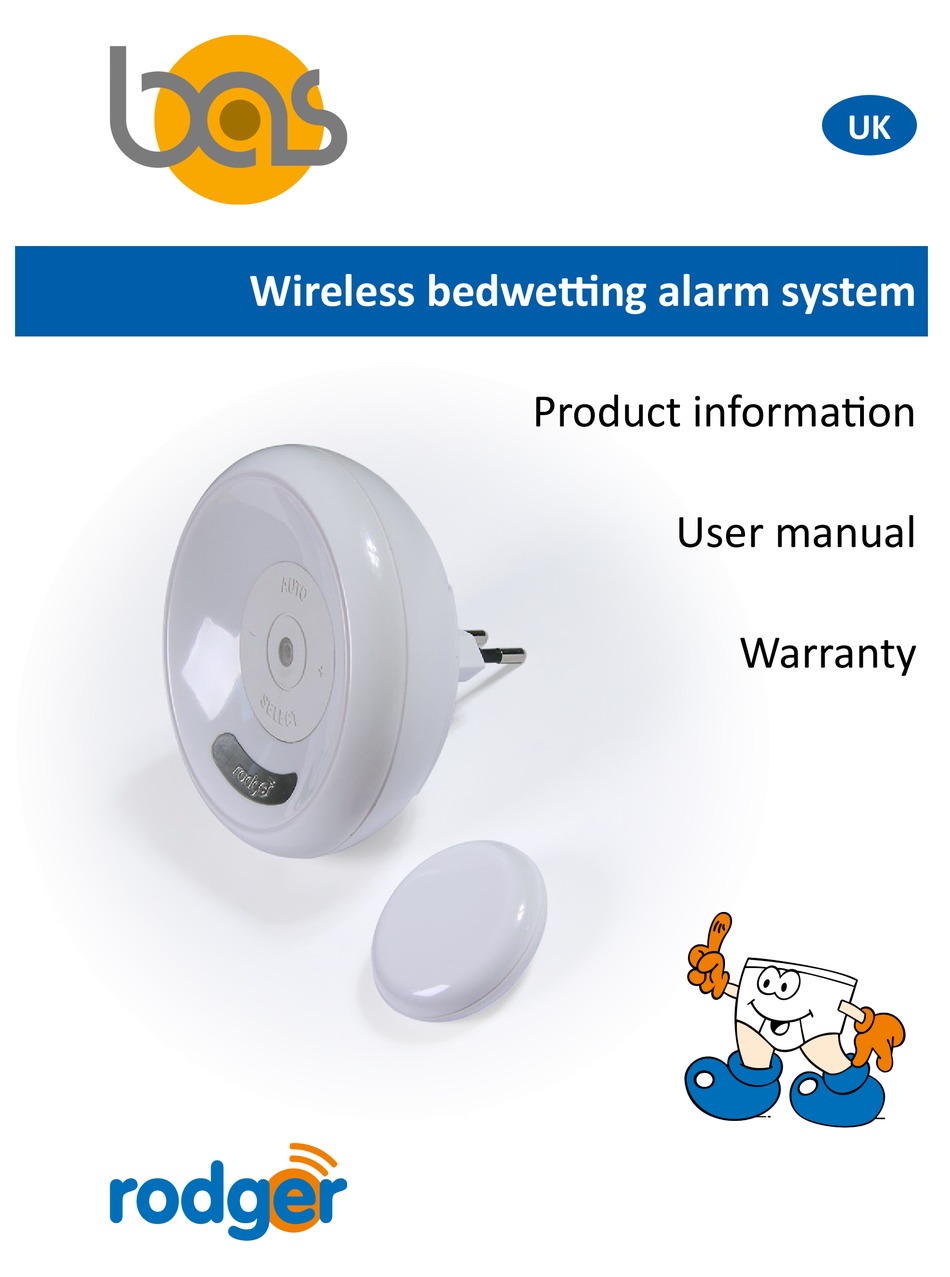 RODGER WIRELESS BEDWETTING ALARM SYSTEM SECURITY SYSTEM PRODUCT