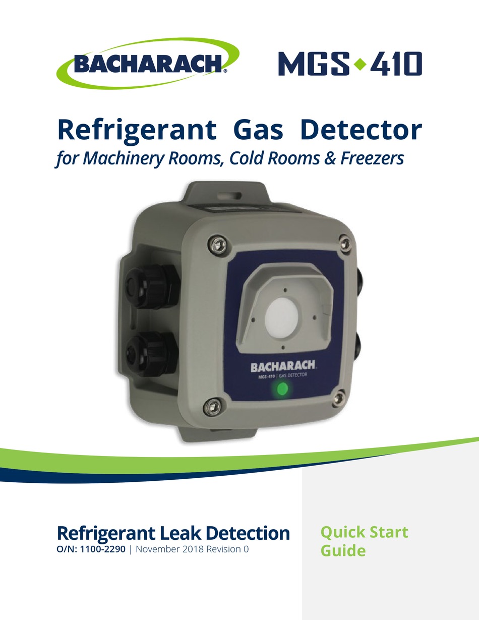 Bacharach Mgs 410 Gas Detector Quick Start Manual Manualslib