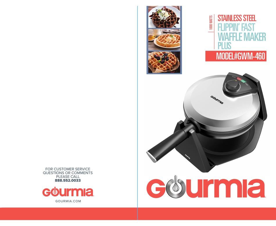 GOURMIA GWM460 WAFFLE MAKER USER MANUAL ManualsLib