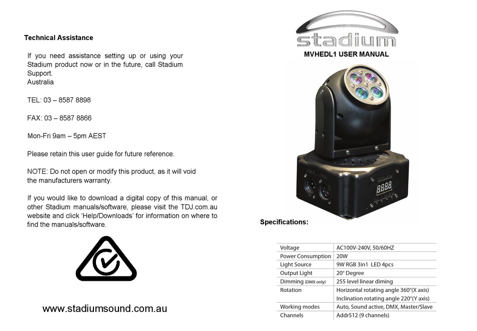 stadium led moving head mvhedl1