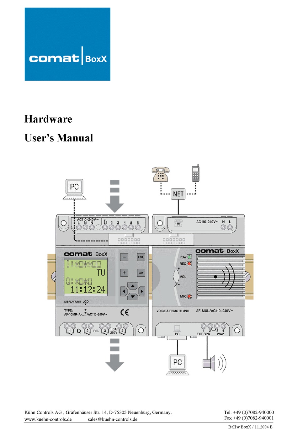 COMAT BOXX SERIES CONTROLLER HARDWARE USER MANUAL | ManualsLib