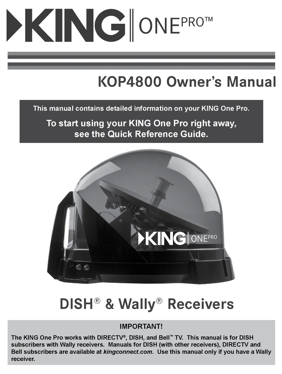 KING ONE PRO KOP4800 ANTENNA OWNER