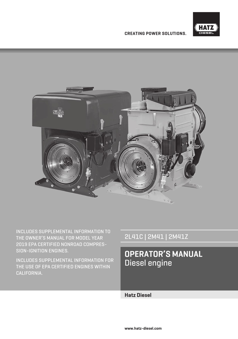 HATZ 2L41C OWNER'S MANUAL Pdf Download | ManualsLib