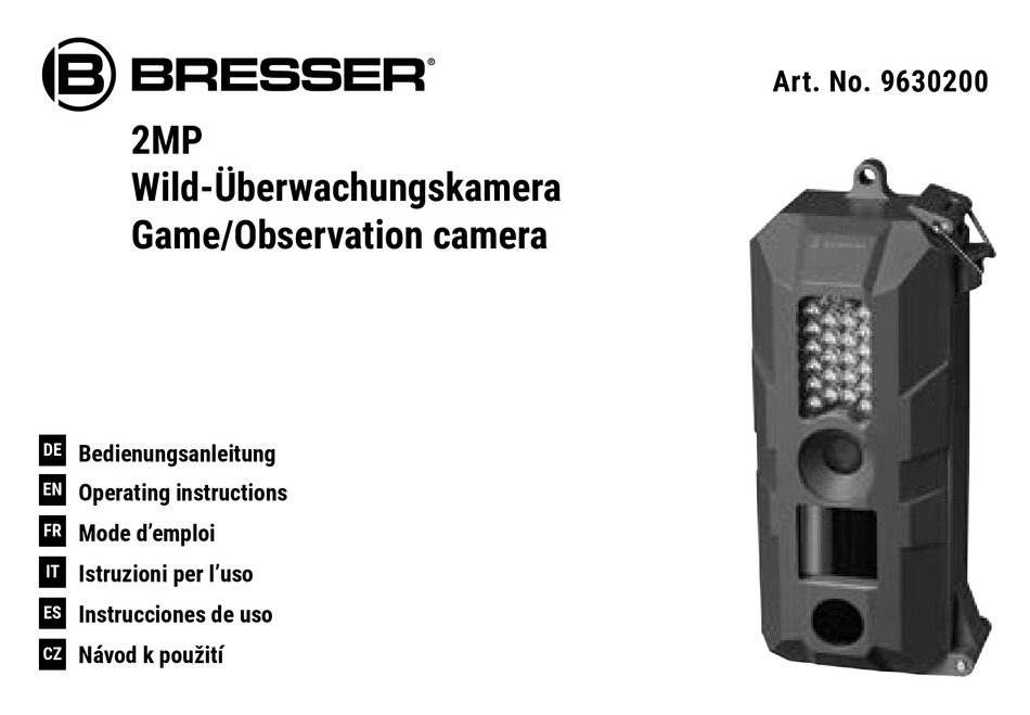 BRESSER 9630200 DIGITAL CAMERA OPERATING INSTRUCTIONS MANUAL ManualsLib