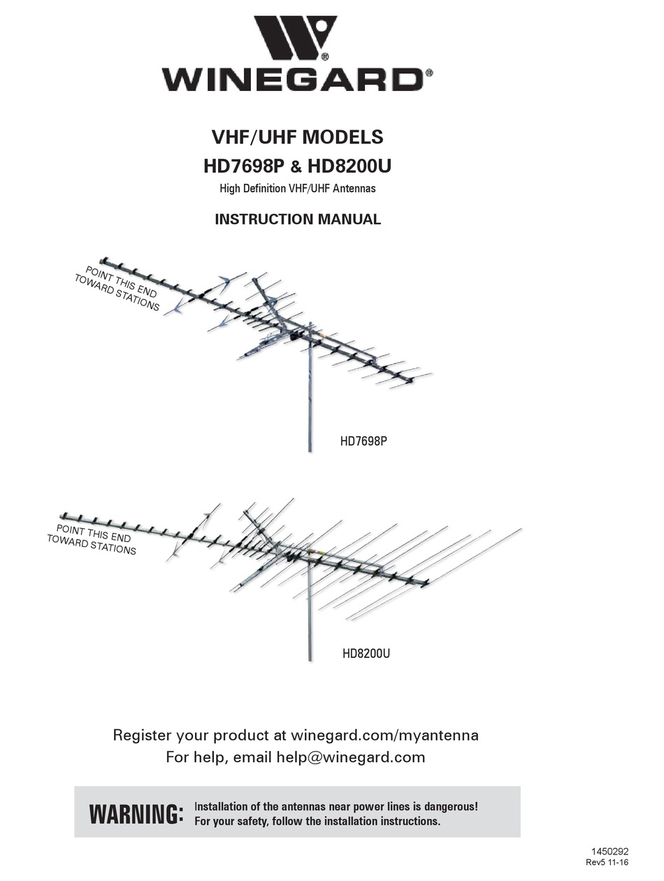 WINEGARD HD7698P ANTENNA INSTRUCTION MANUAL ManualsLib