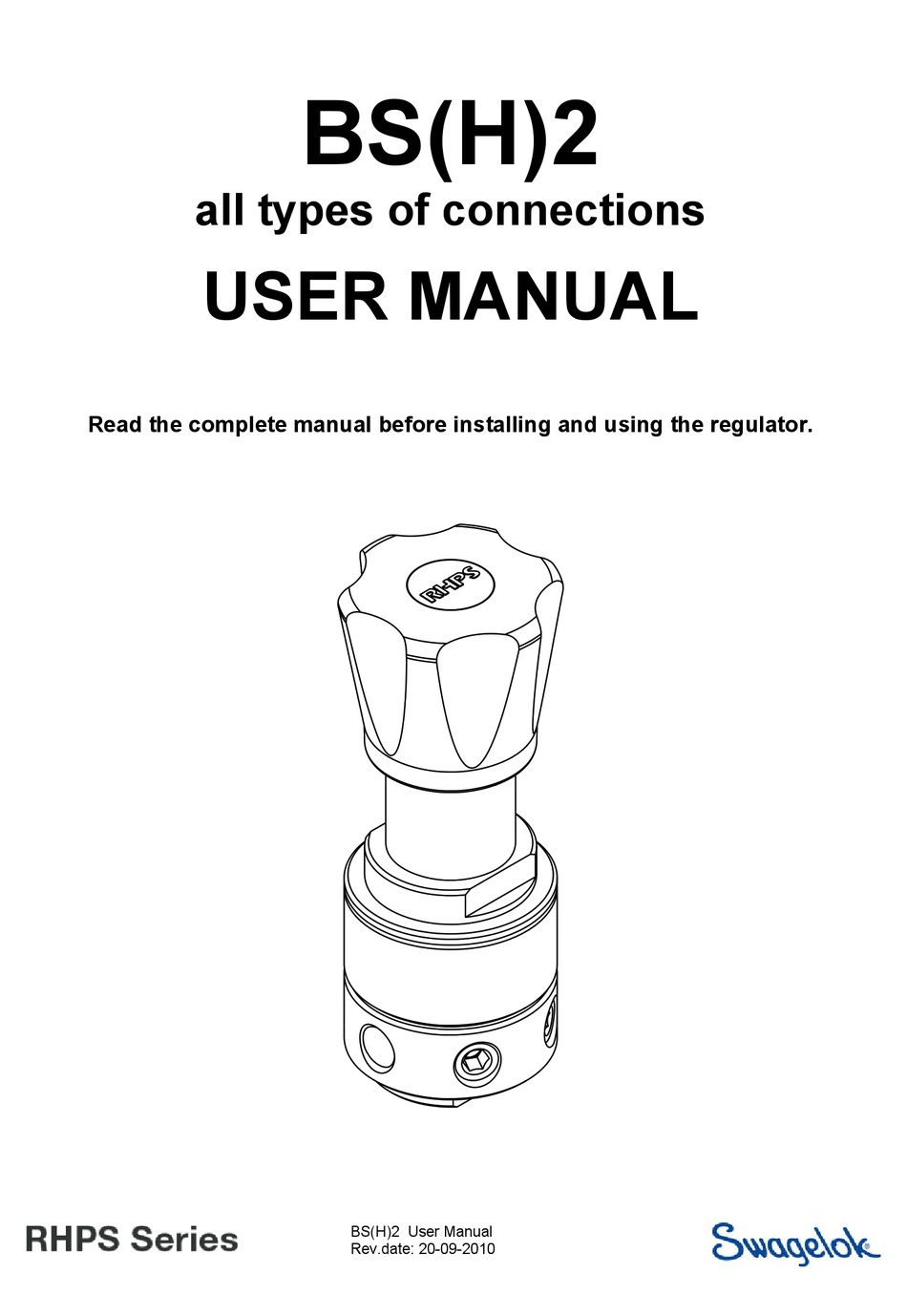 SWAGELOK RHPS SERIES CONTROLLER USER MANUAL ManuaLib
