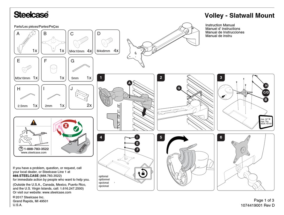 STEELCASE VOLLEY INSTRUCTION MANUAL Pdf Download ManualsLib