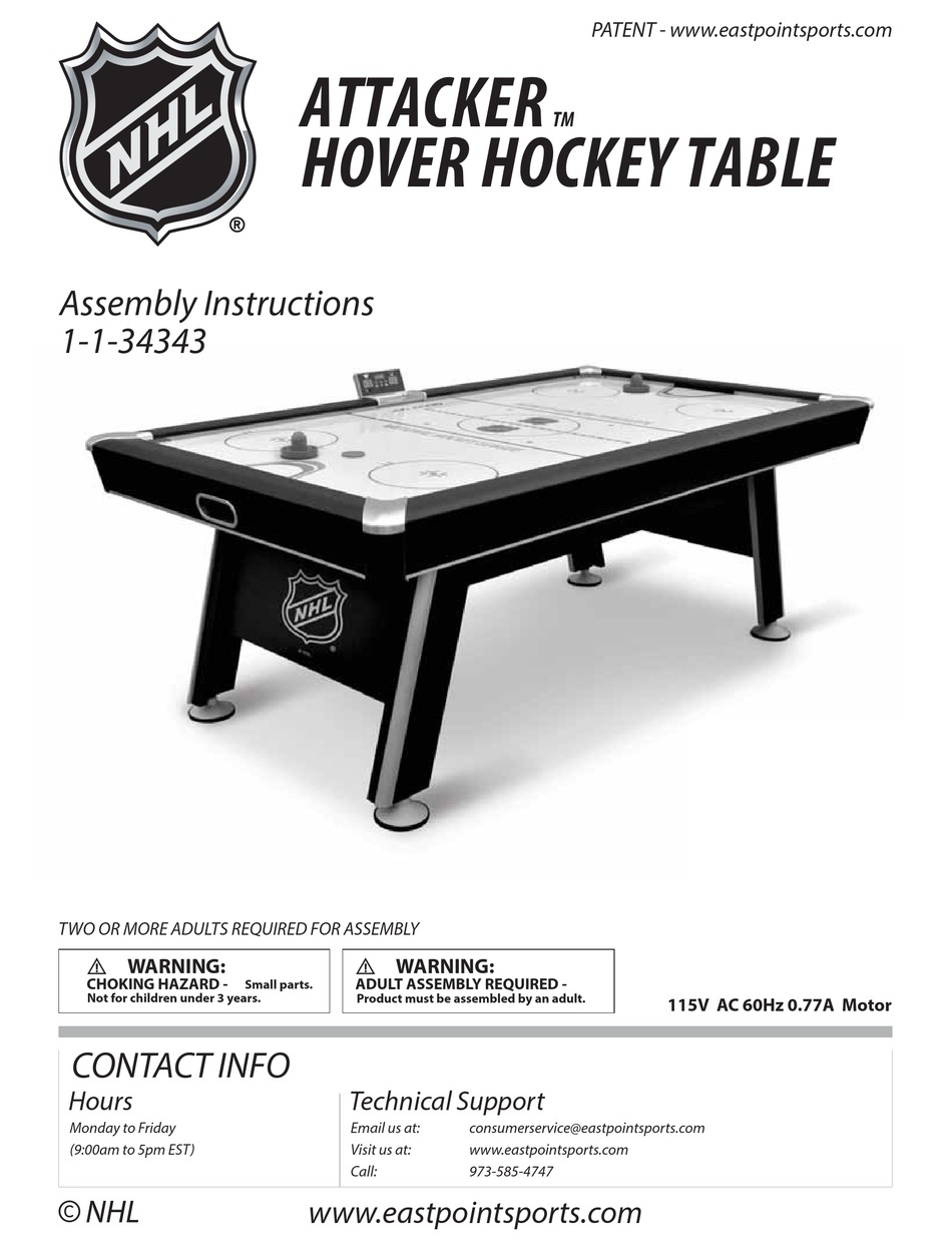 harvard air hockey table owners manual