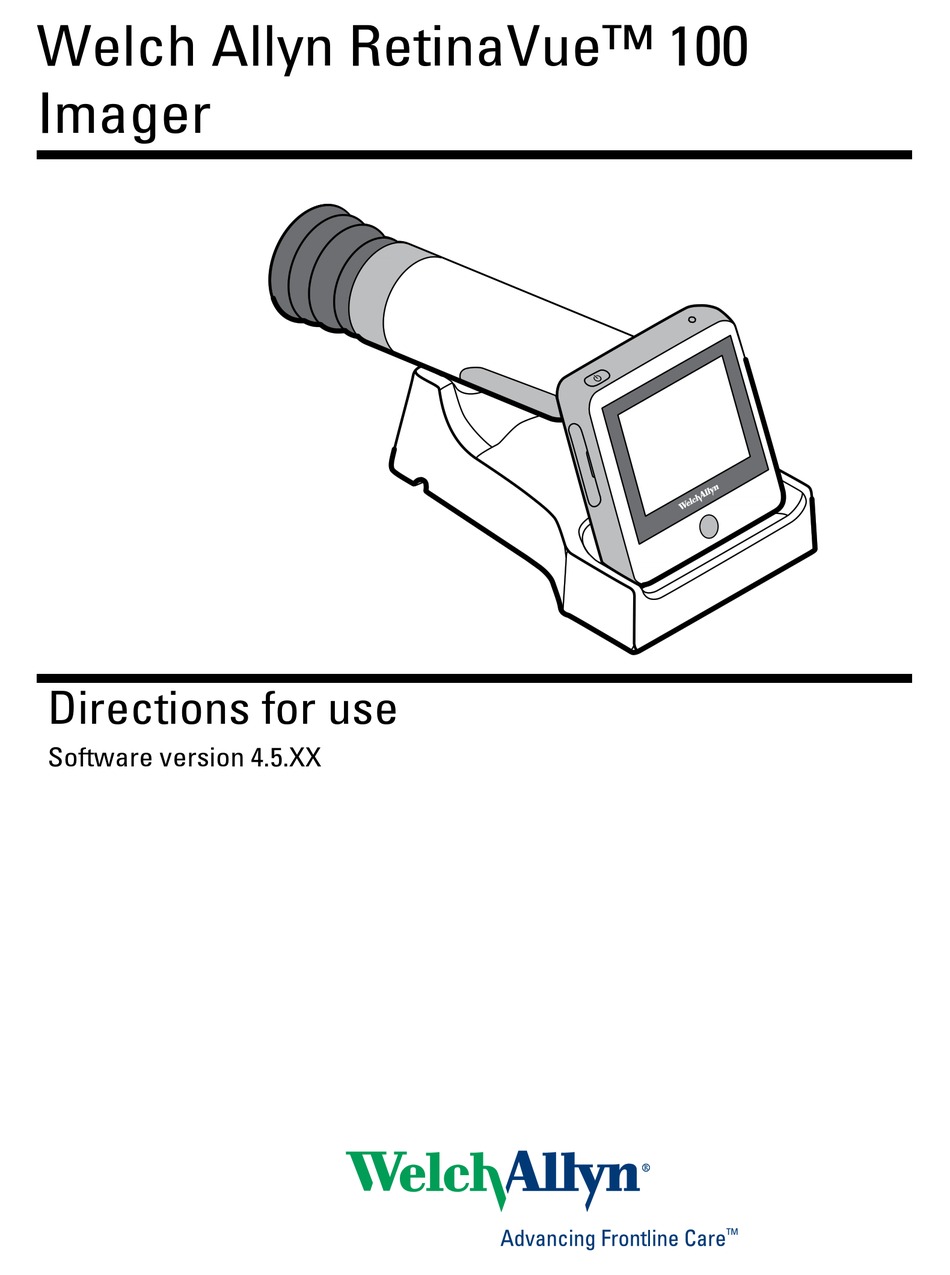WELCH ALLYN RETINAVUE 100 IMAGER DIRECTIONS FOR USE MANUAL Pdf Download ManualsLib