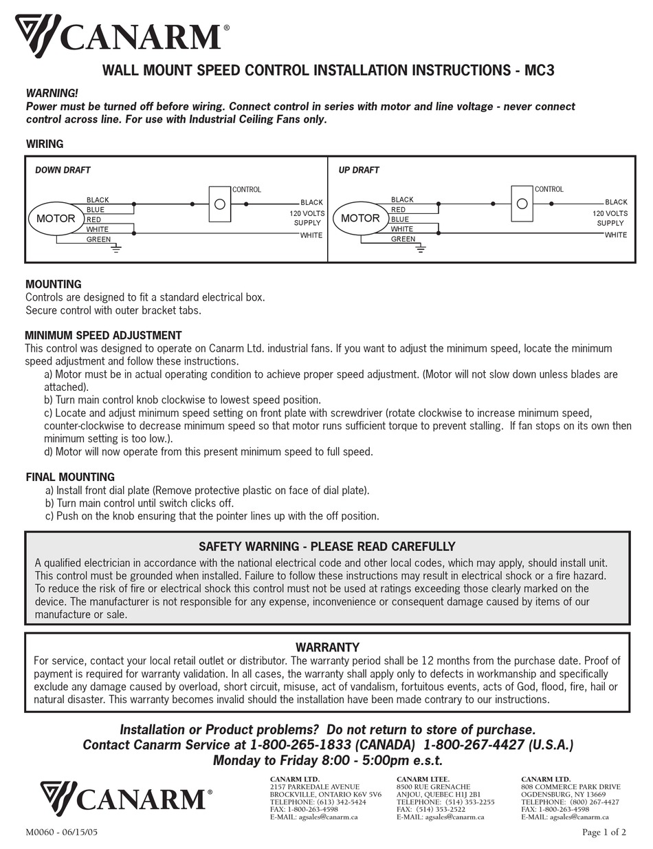 Canarm Ceiling Fan Installation Instructions Shelly Lighting