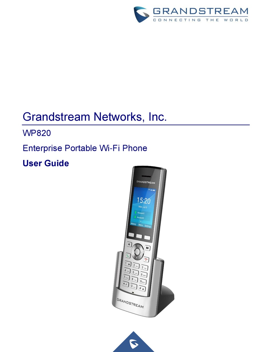 Grandstream Works Wp820 User Manual Pdf Download Manualslib