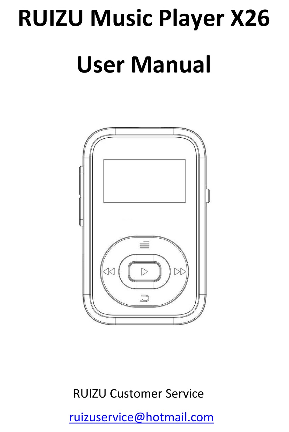 RUIZU X26 USER MANUAL Pdf Download | ManualsLib