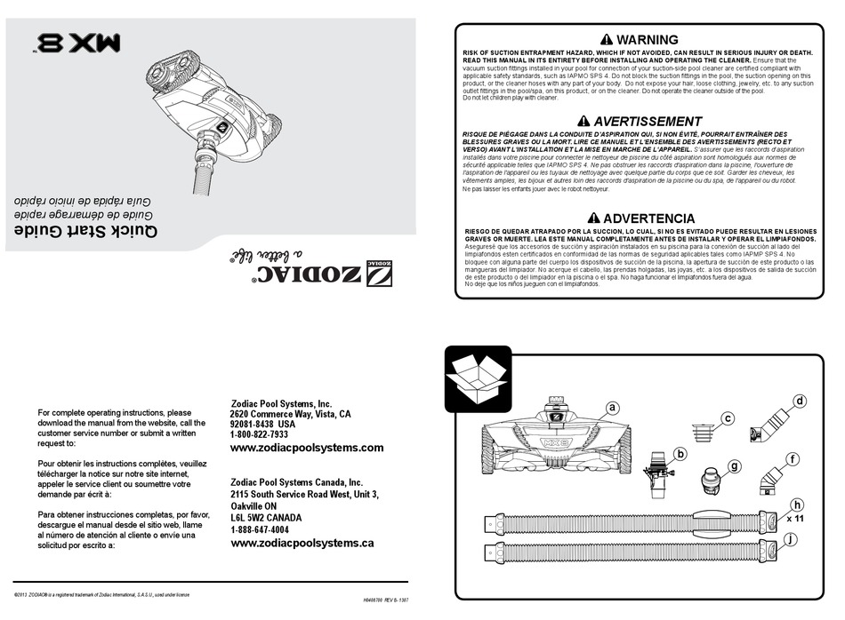 zodiac mx8 elite flow adjustment
