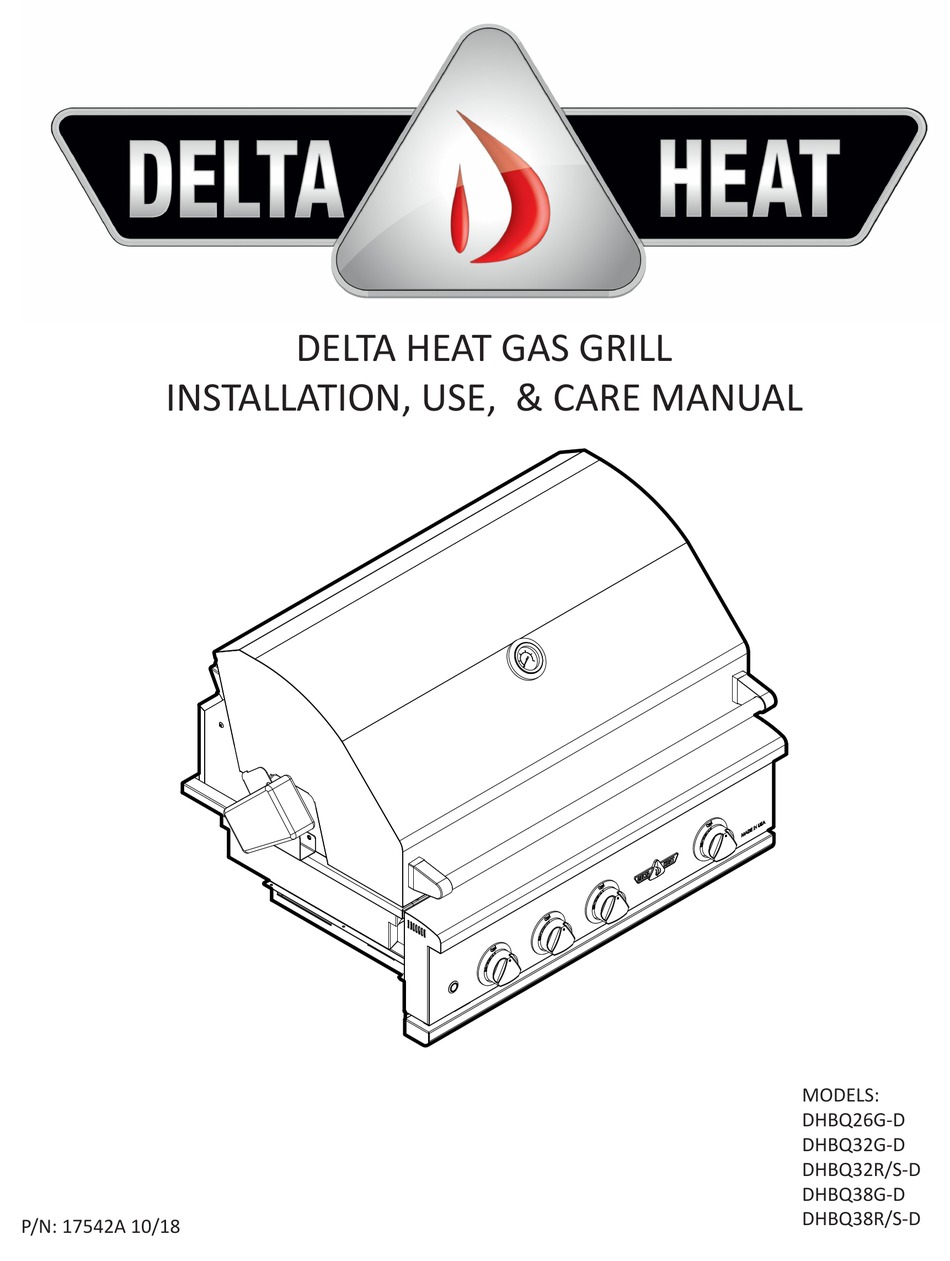 DELTA HEAT DHBQ26GD GRILL INSTALLATION, USE & CARE MANUAL ManualsLib