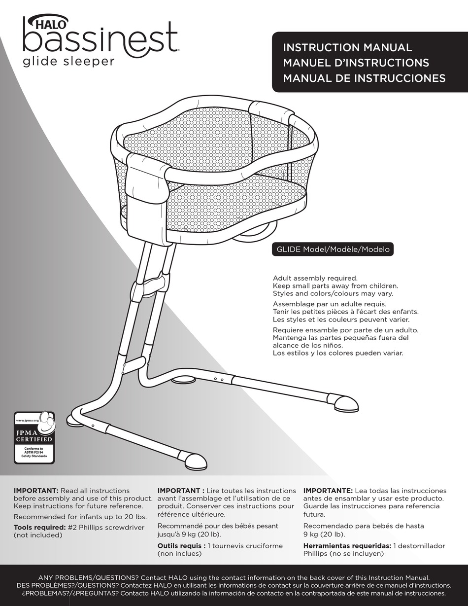 HALO BASSINEST GLIDE INSTRUCTION MANUAL Pdf Download ManualsLib