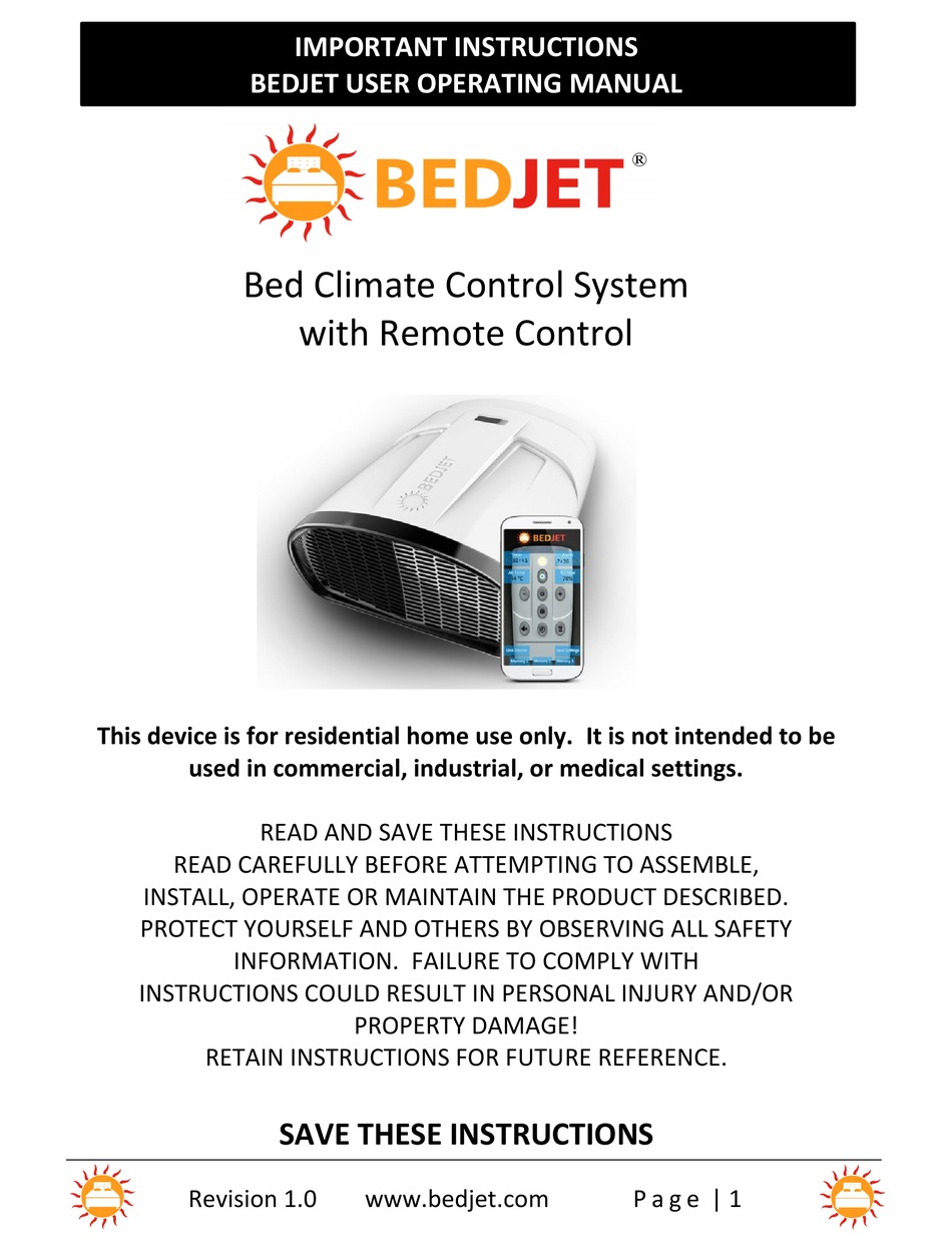 BEDJET V2 TEMPERATURE CONTROLLER USER