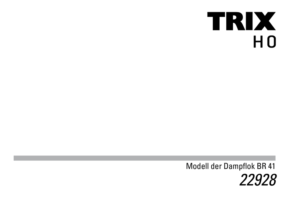 TRIX BR 41 MANUAL Pdf Download | ManualsLib