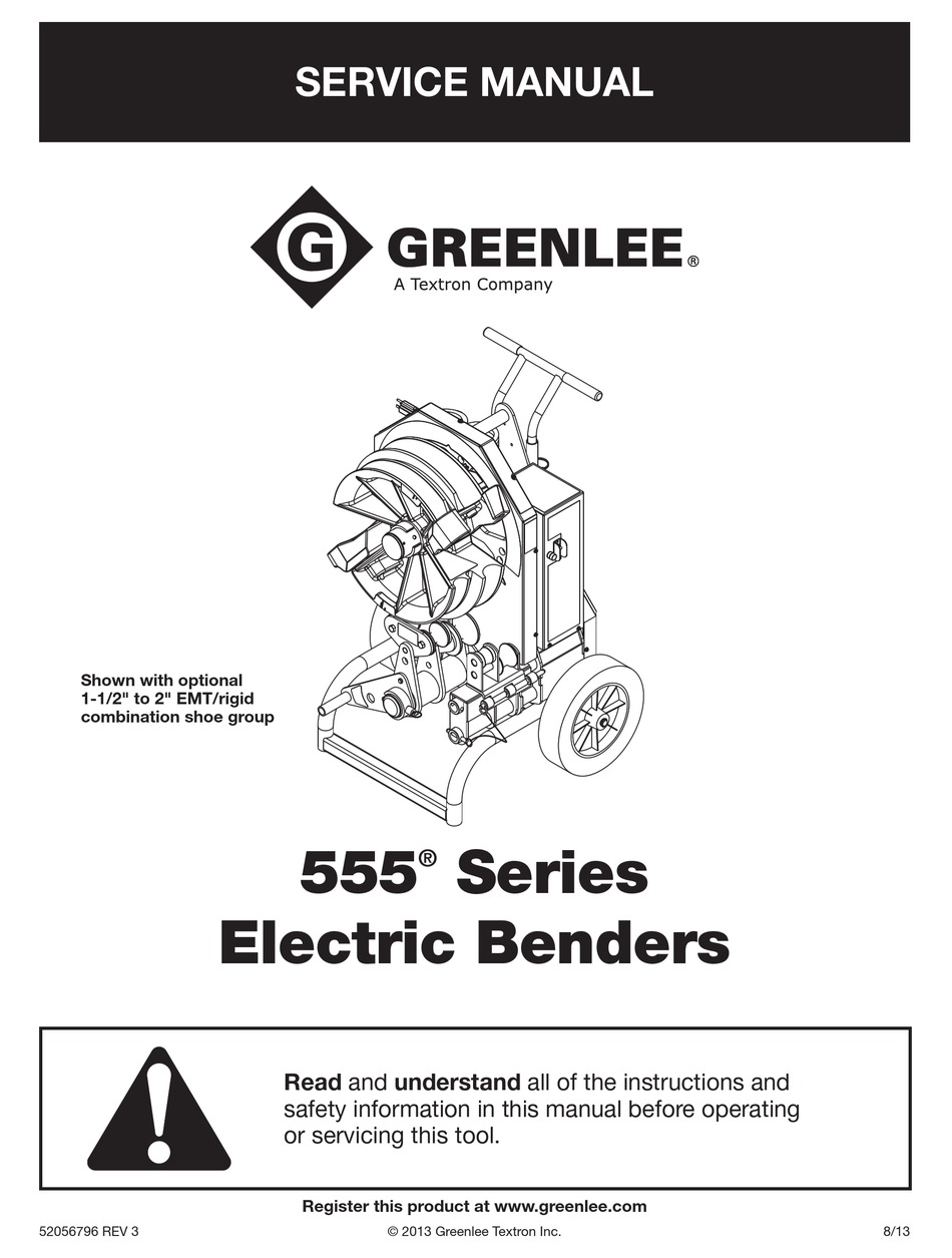 GREENLEE 555 SERIES SERVICE MANUAL Pdf Download | ManualsLib