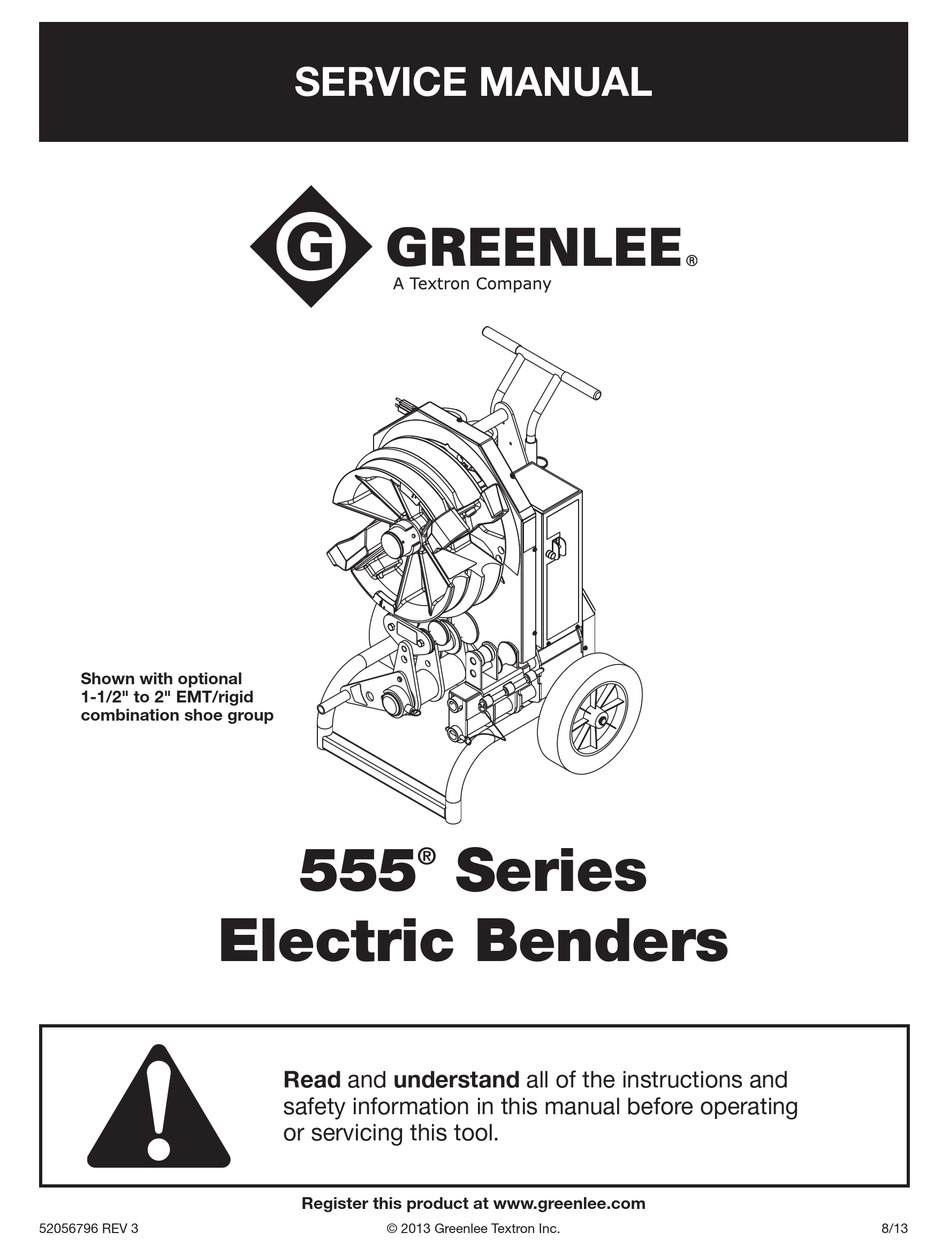 GREENLEE 555 SERIES SERVICE MANUAL Pdf Download ManualsLib