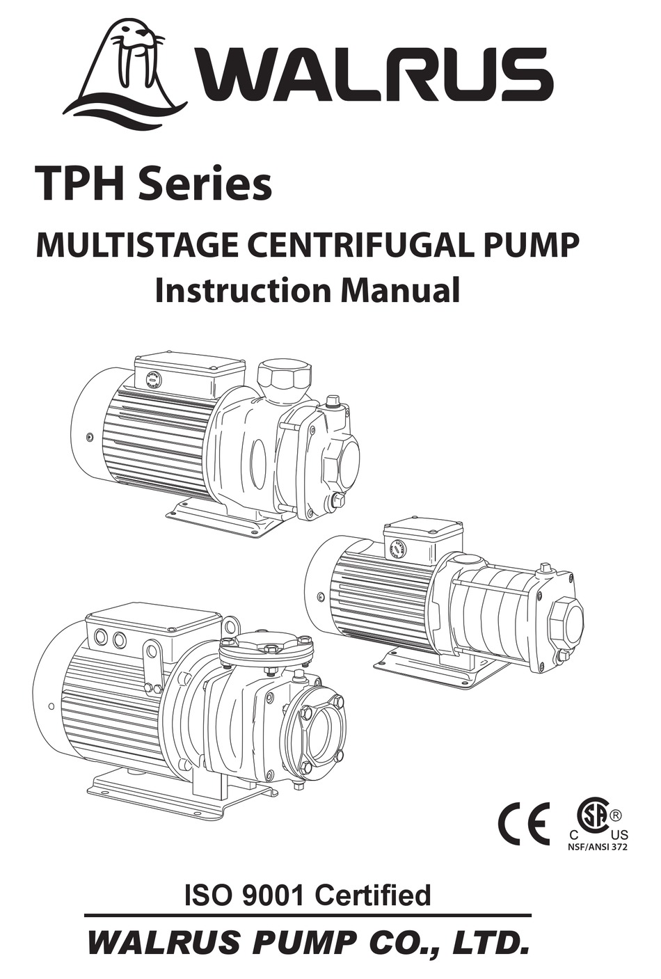 Walrus TPH4T5K Horizontal Centrifugal pump Coolant Pump 4m³/h 