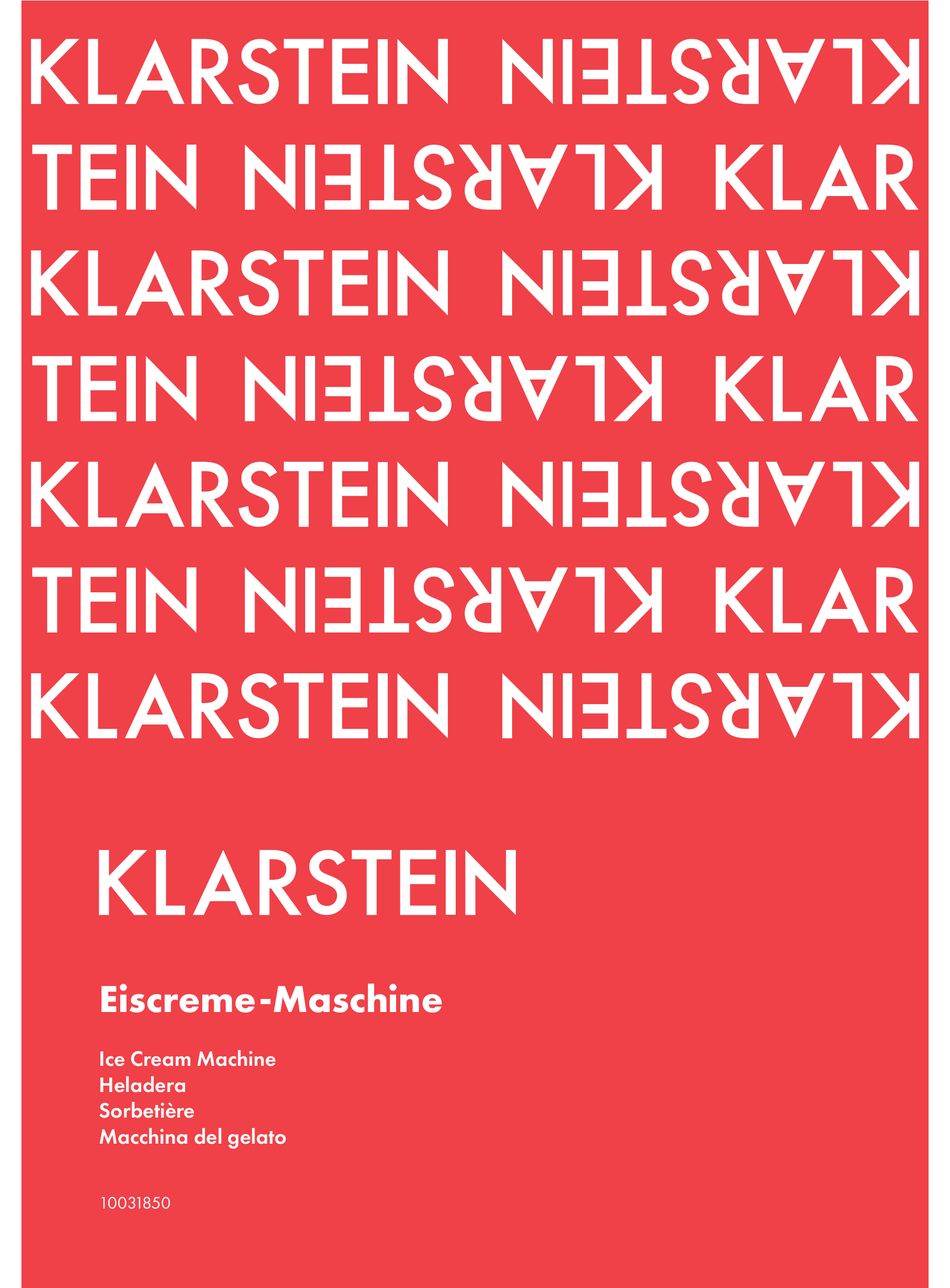 KLARSTEIN 10031508 ICE CREAM MAKER INSTRUCTION MANUAL ManualsLib