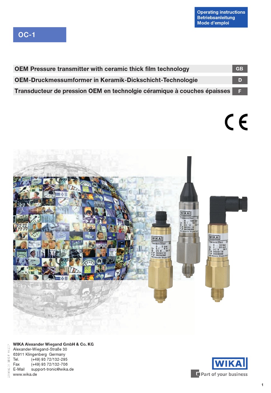 WIKA OC-1 OPERATING INSTRUCTIONS MANUAL Pdf Download | ManualsLib