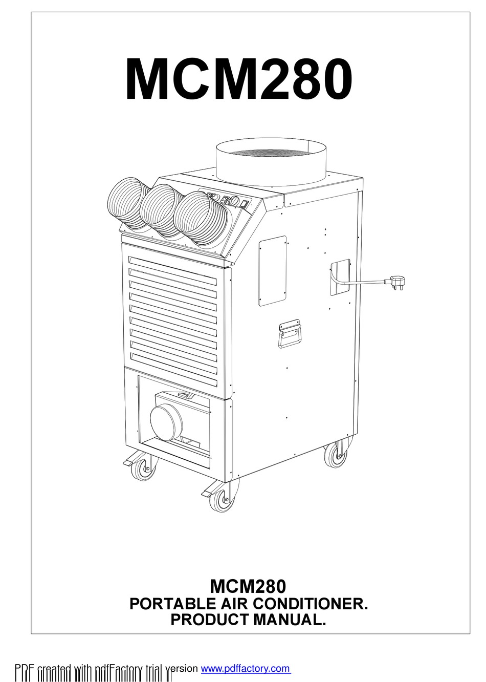 BROUGHTON MCM280 AIR CONDITIONER PRODUCT MANUAL ManualsLib